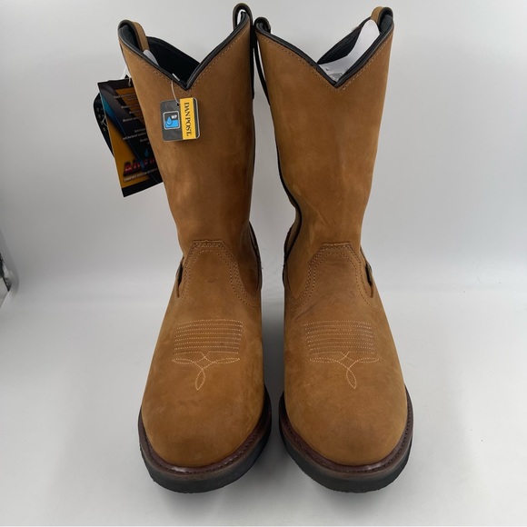 NIB! Dan Post Men’s Albuquerque Waterproof Brown Western Work Boots Soft Toe- 11 - Picture 4 of 15